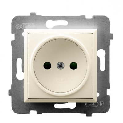 ARIA Gniazdo pojedyncze kolor ecru GP-1U/m/27 OSPEL (GP-1U/m/27)